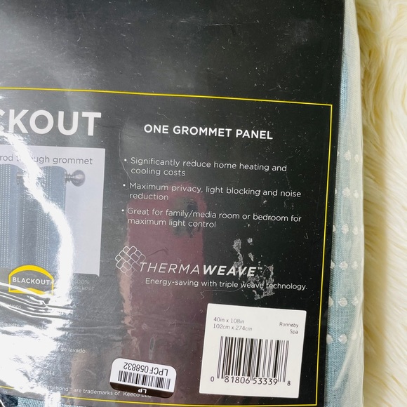 Eclipse Ronneby Spa Grommet Panel Blackout 40"x108 - Picture 4 of 5